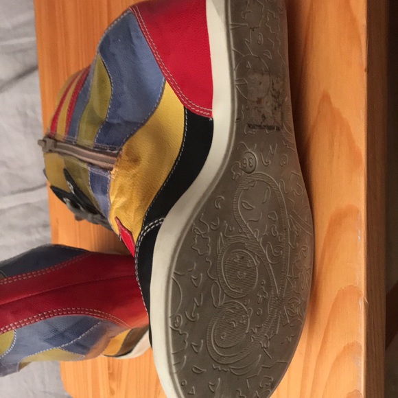 Italian shoes wedge un leather - Picture 3 of 5